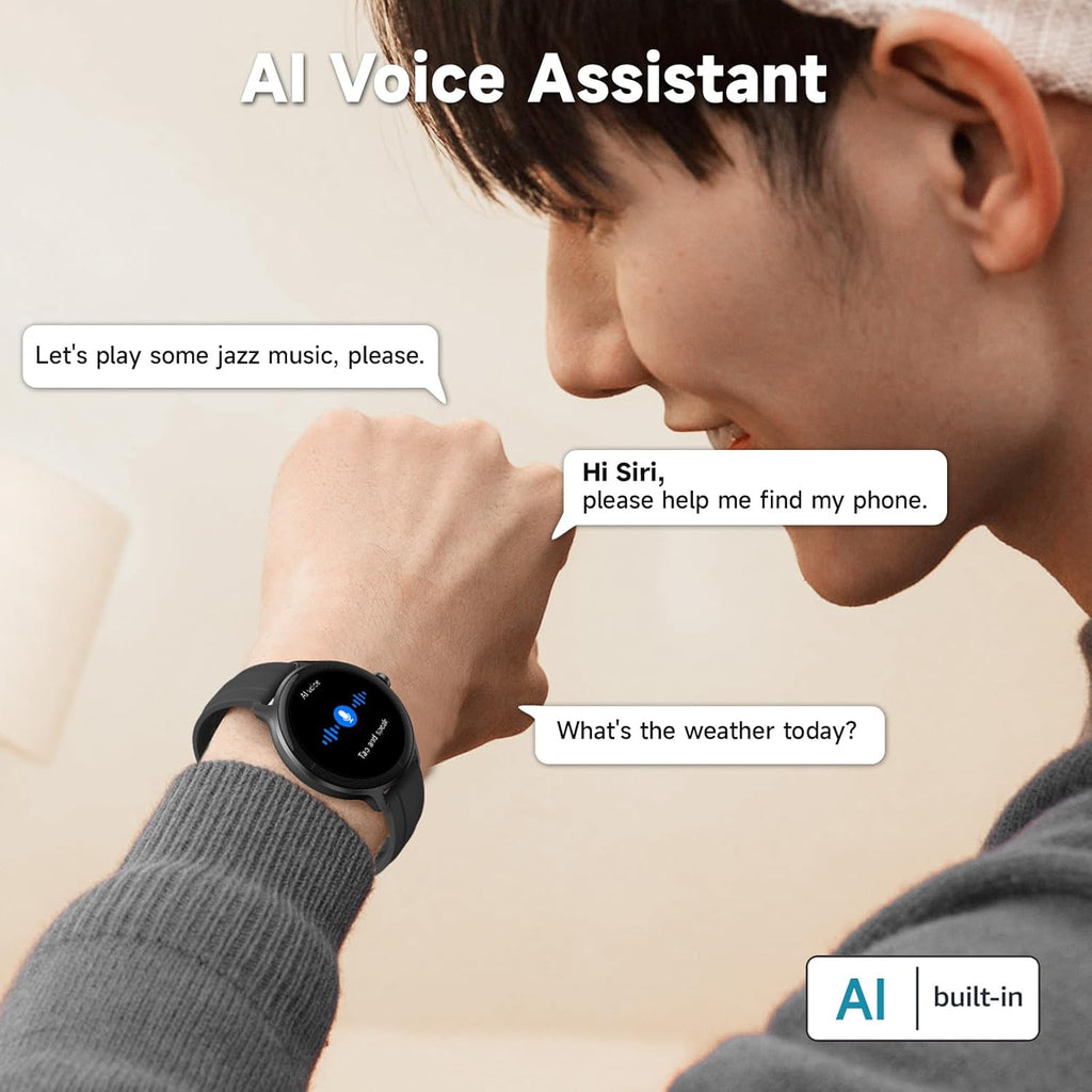 Smart Watch with Bluetooth Calling, HD Touchscreen & Fitness Tracking