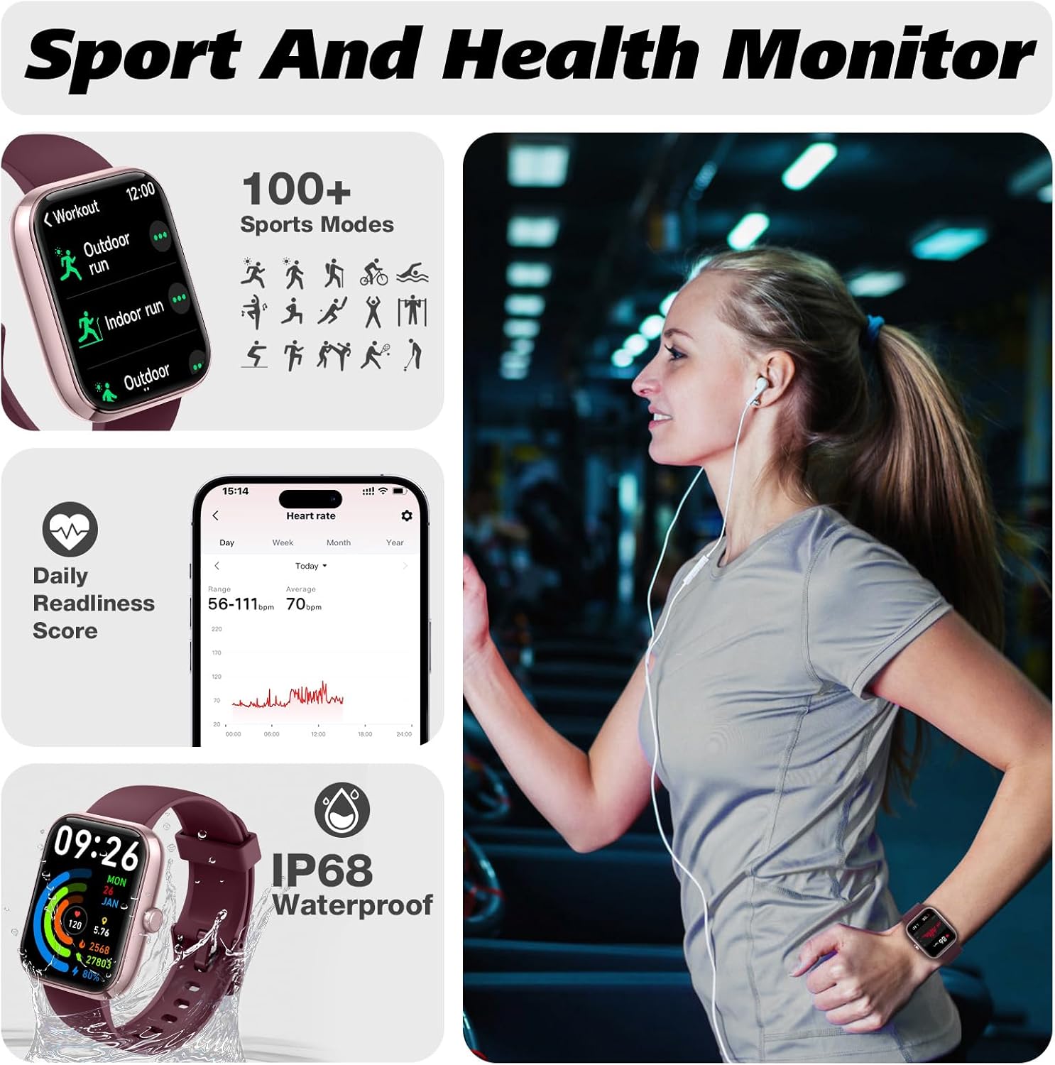 Smart Watch with Alexa, Bluetooth Calling & Fitness Tracking