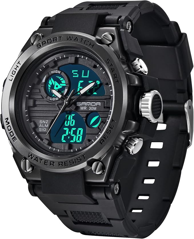 Military Tactical Waterproof Digital Stopwatch Watch for Men