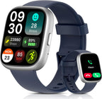 Smart Watch for Men Women, 1.83" HD, Alexa Built-in, Bluetooth 5.3 Calls & Notifications, IP68 Waterproof,100+ Sport Modes,Fitness Tracker/Heart Rate/SpO2/Sleep Monitor for Android iOS (Black)