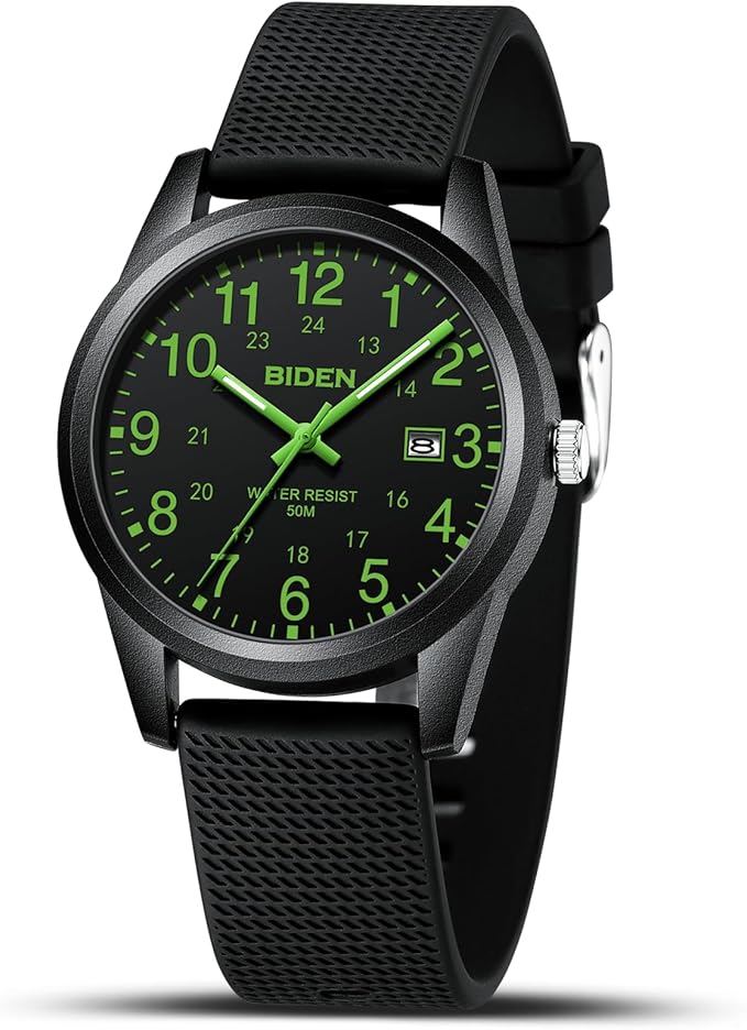 Unisex Analog Quartz Sports Watch – 30M Waterproof, Date Dial, Casual Design