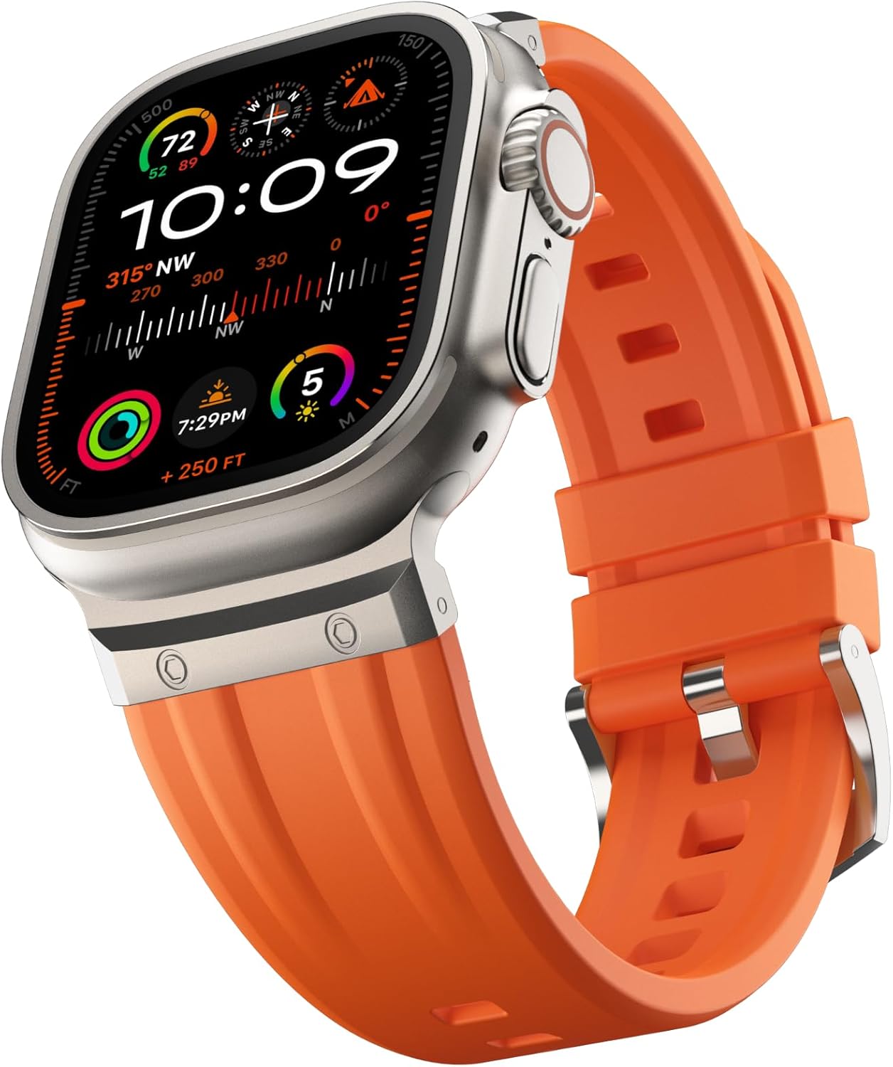 Tasikar Stainless Steel and Silicone Replacement Band Compatible with Apple Watch
