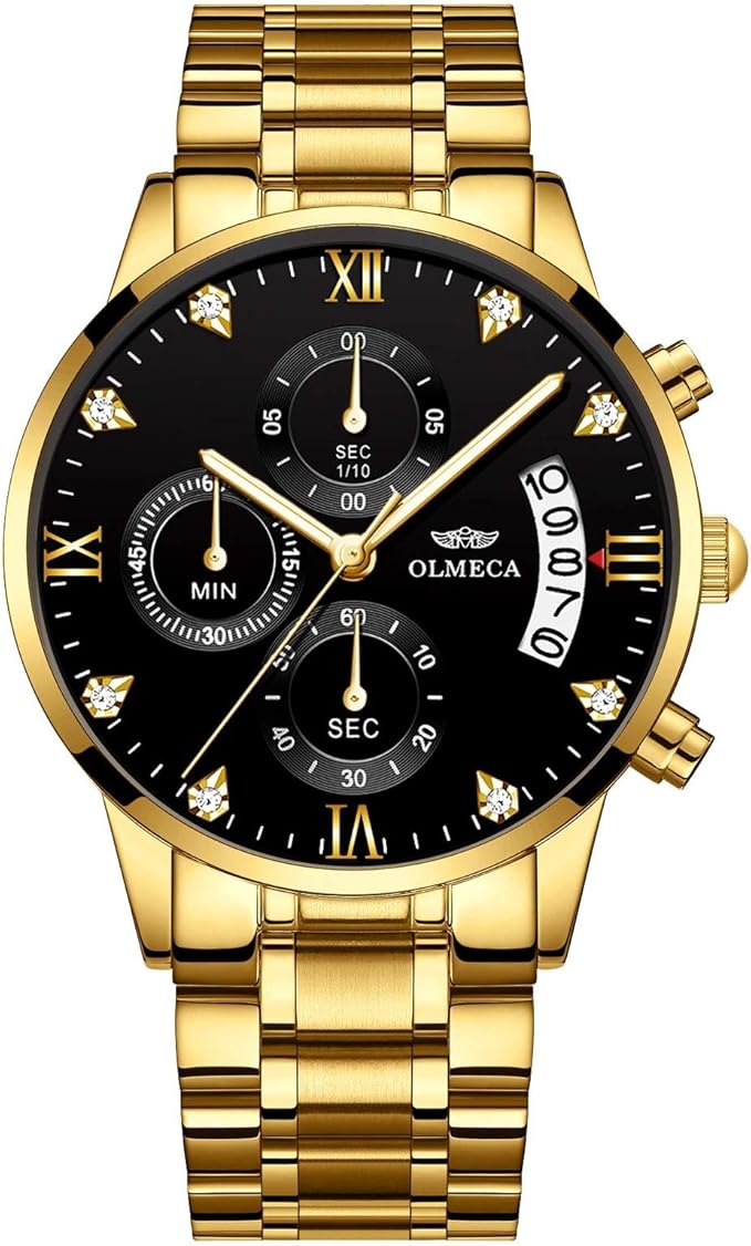 Luxury Stainless Steel Business Casual Watch Elegant Quartz Analog Timepiece