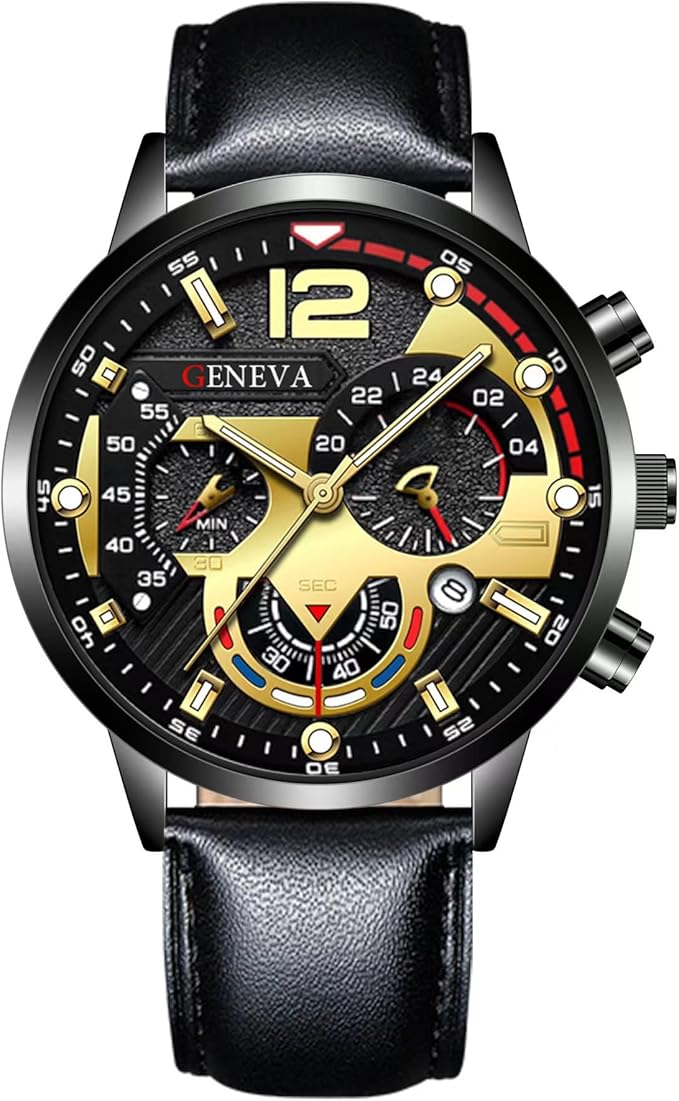 Men’s Steel Strap Watch with Date & Sleek Design