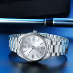 CIVO Men’s Stainless Steel Analog Watch – Classic Date, Waterproof Quartz