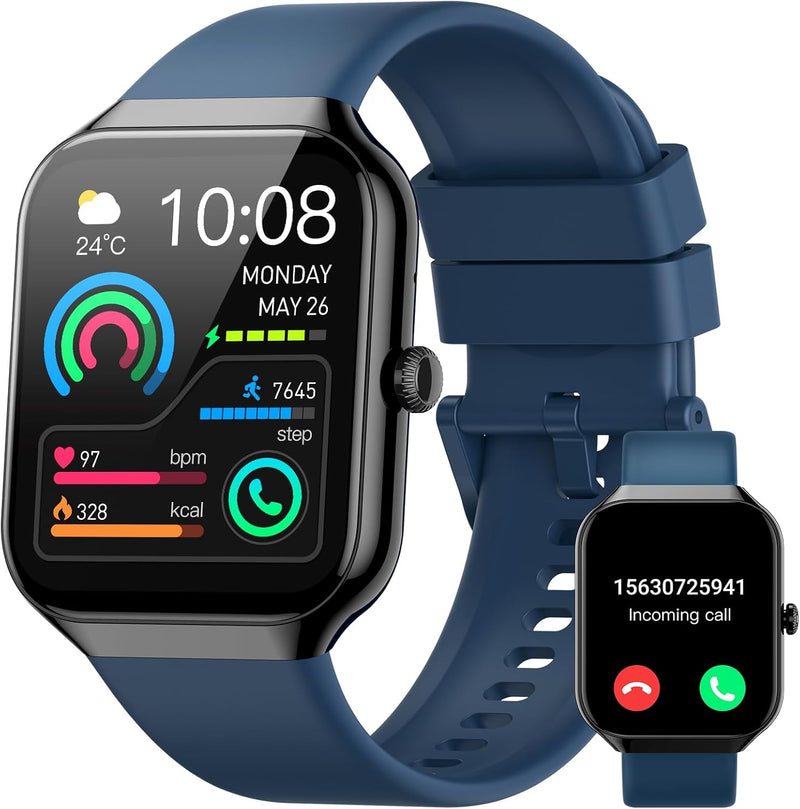 Smartwatch with Pedometer Fitness & Activity Tracker with Heart Rate, Sleep Monitor, Waterproof | Android & iOS Compatible