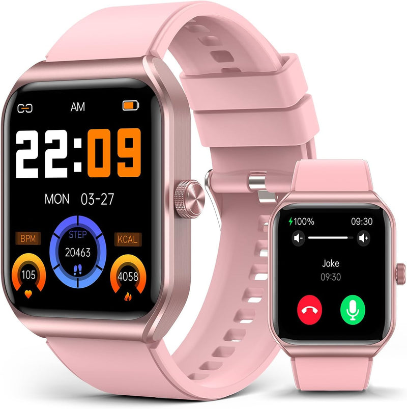 BooaBei Smartwatch Health & Emergency Tracker, Blood Pressure Monitor, Waterproof Fitness Watch (Android & iOS Compatible)