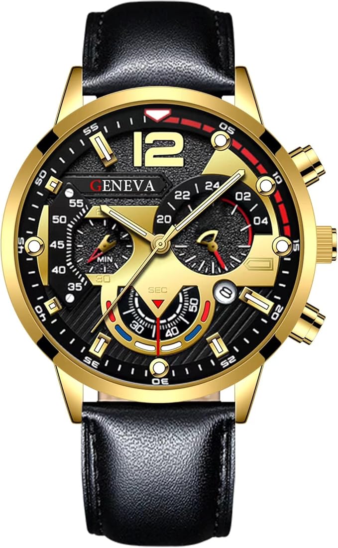 Men’s Steel Strap Watch with Date & Sleek Design
