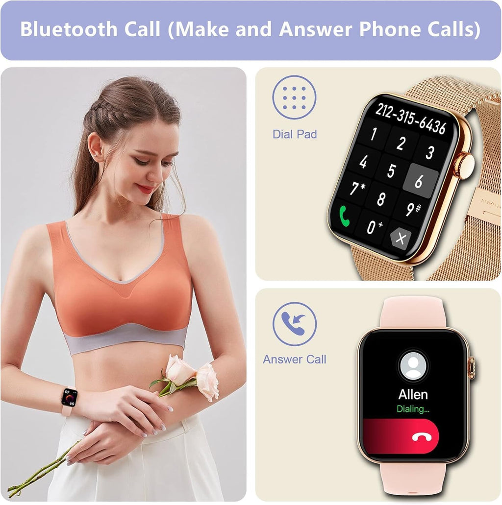Women’s Smartwatch with Calling, HD Display & Fitness Tracking