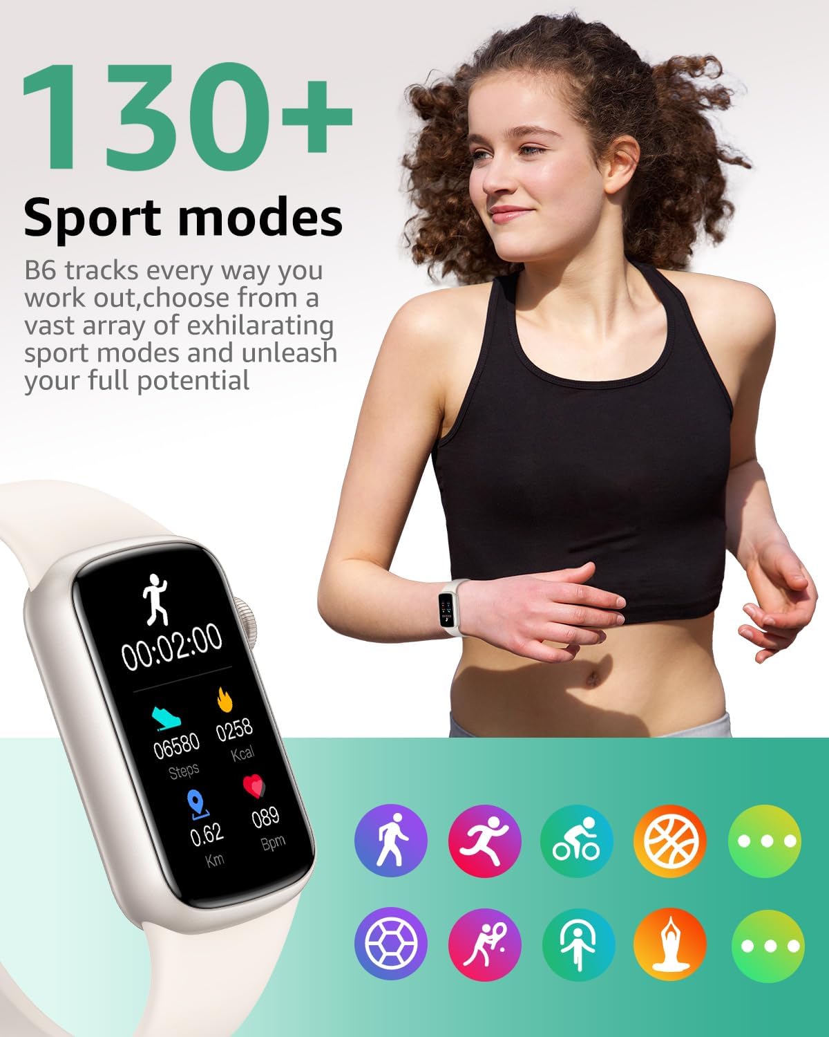 IMFRCHCS Fitness Tracker,Smart Watch with 1.47" Touch Display,137+Sport Modes Fitness Watch with Heart Rate Sleep Monitor, Step Counter,IP68 Waterproof Activity Trackers for Women Men