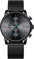 GOLDEN HOUR Men’s Quartz Chronograph Watch – Black