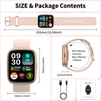 Smart Watch for Men Women, 1.83" HD, Alexa Built-in, Bluetooth 5.3 Calls & Notifications, IP68 Waterproof,100+ Sport Modes,Fitness Tracker/Heart Rate/SpO2/Sleep Monitor for Android iOS (Pink)