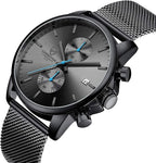 GOLDEN HOUR Men’s Quartz Chronograph Watch – Black