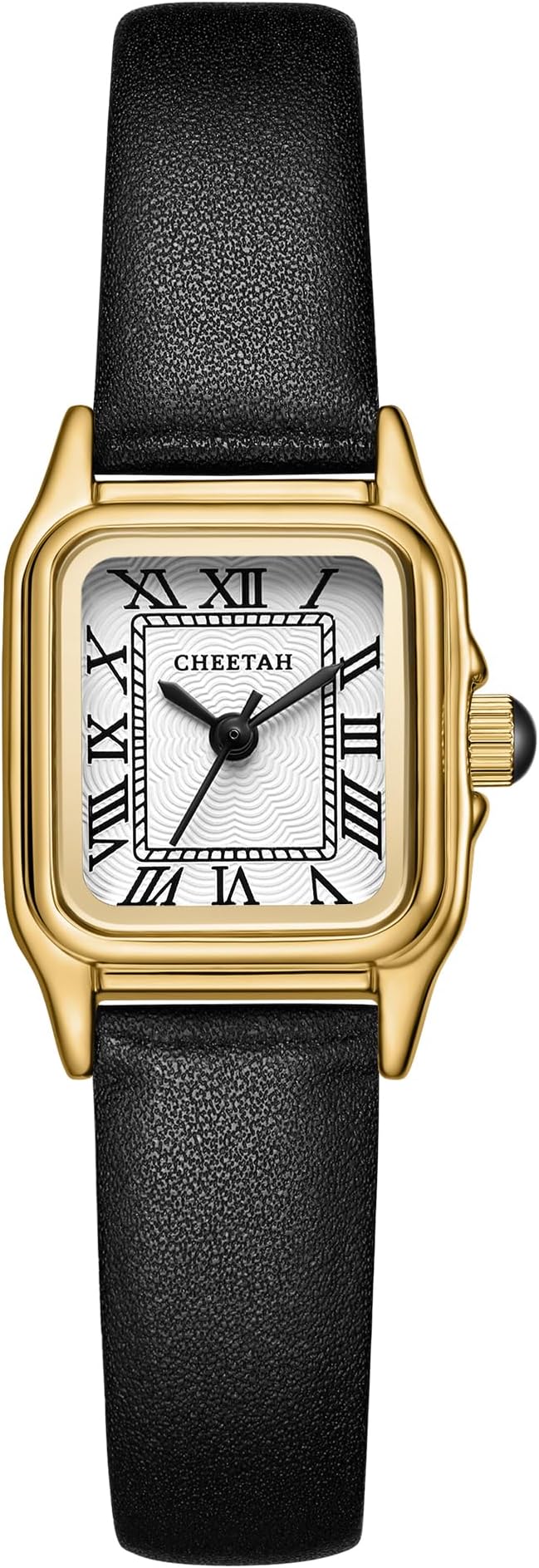 CHEETAH Women’s Small Two‑Tone Rectangular Roman Dial Watch
