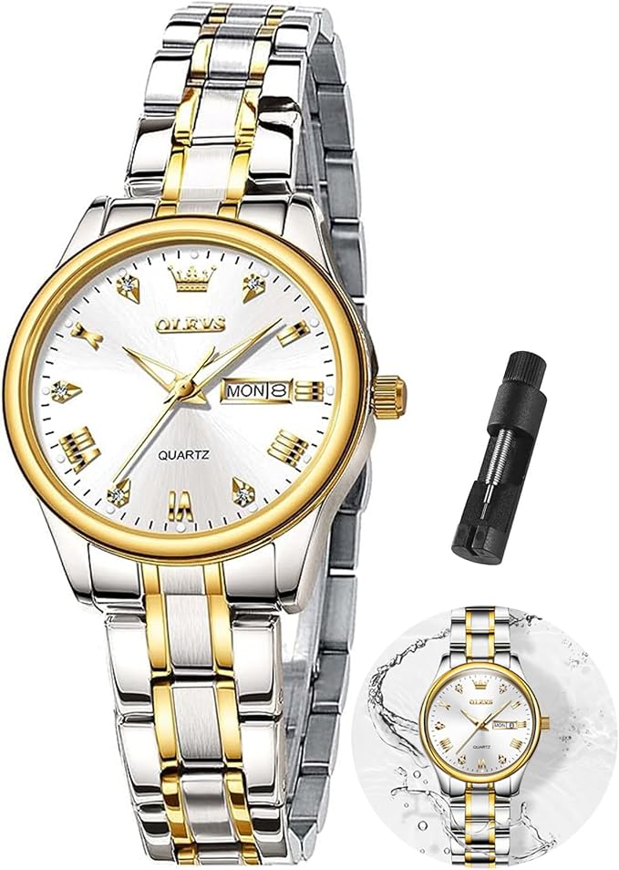 OLEVS Stainless Steel Waterproof Elegant Analog Watch