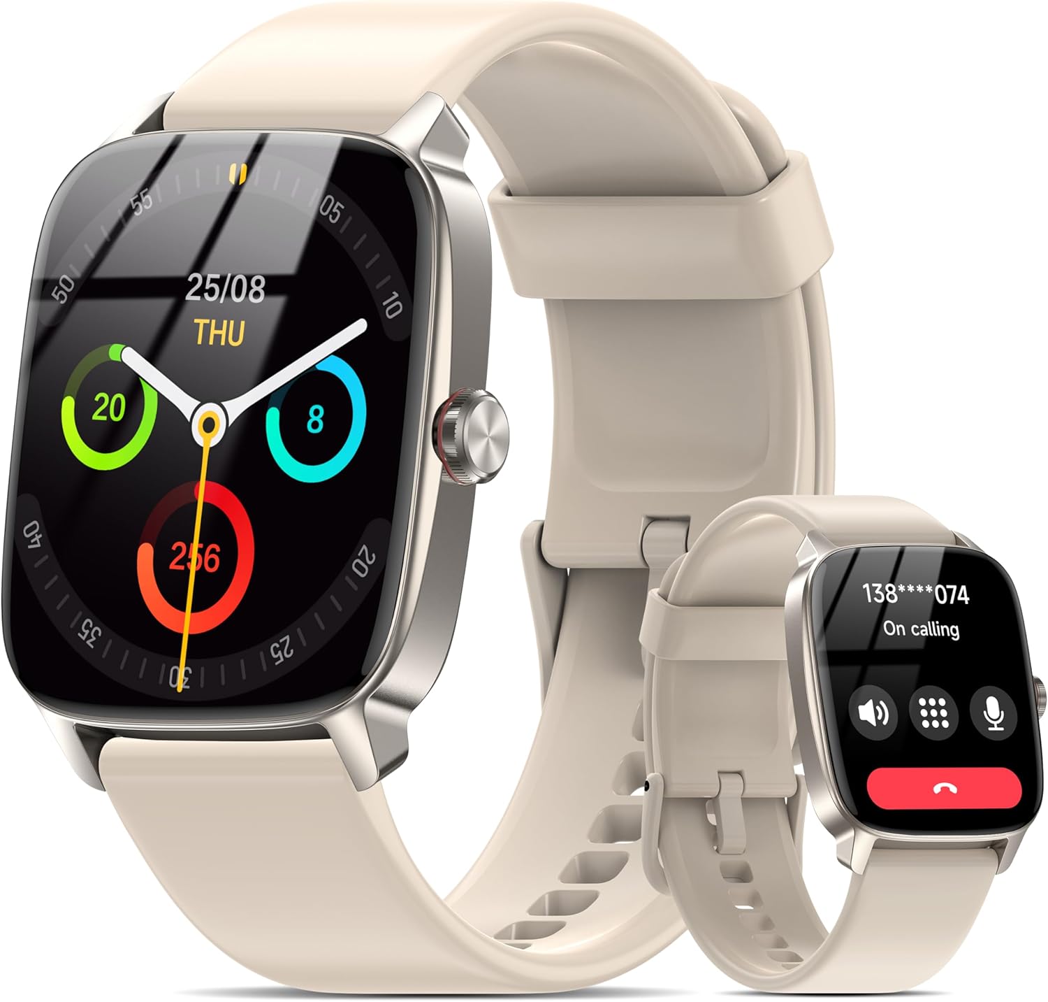 Smartwatch for Men & Women – Bluetooth Call, AI Voice, Fitness Tracker, 120+ Sports Modes