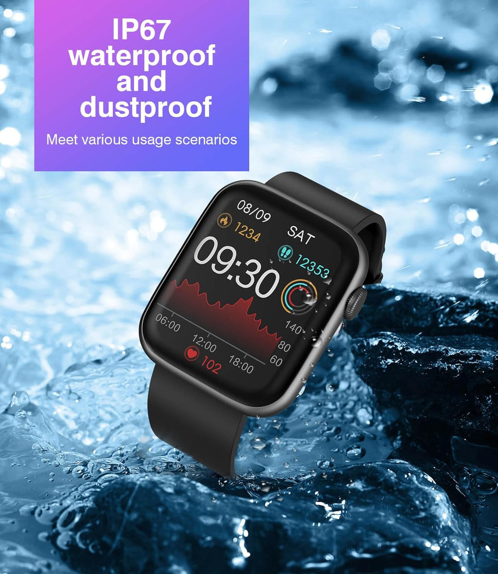 Smartwatch Bluetooth Calls, 1.9" HD Screen, 24/7 Health Monitoring