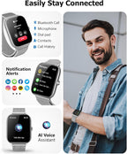 EarlySincere Smartwatch Always-On Display, Waterproof Fitness & Activity Tracker | Android & iOS Compatible