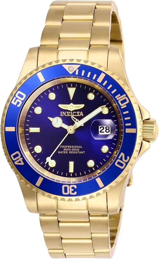 Invicta Men’s Pro Diver Quartz Watch, Stainless Steel Strap