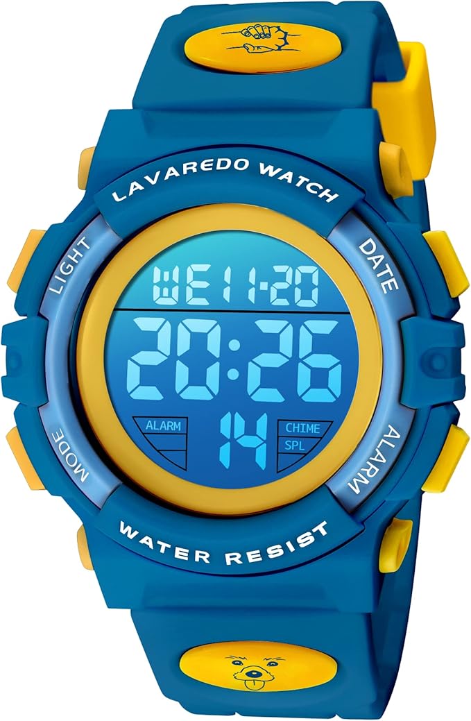 Kids Digital Sport Watch with LED, Alarm & Waterproof