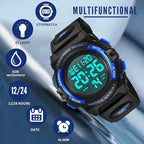 Kids Digital Sport Watch with LED, Alarm & Waterproof