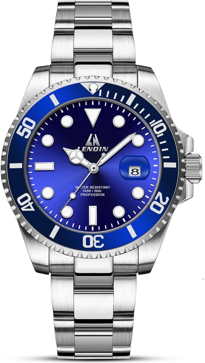 Men’s Stainless Steel Quartz Watch Waterproof Luminous Luxury Fashion Timepiece