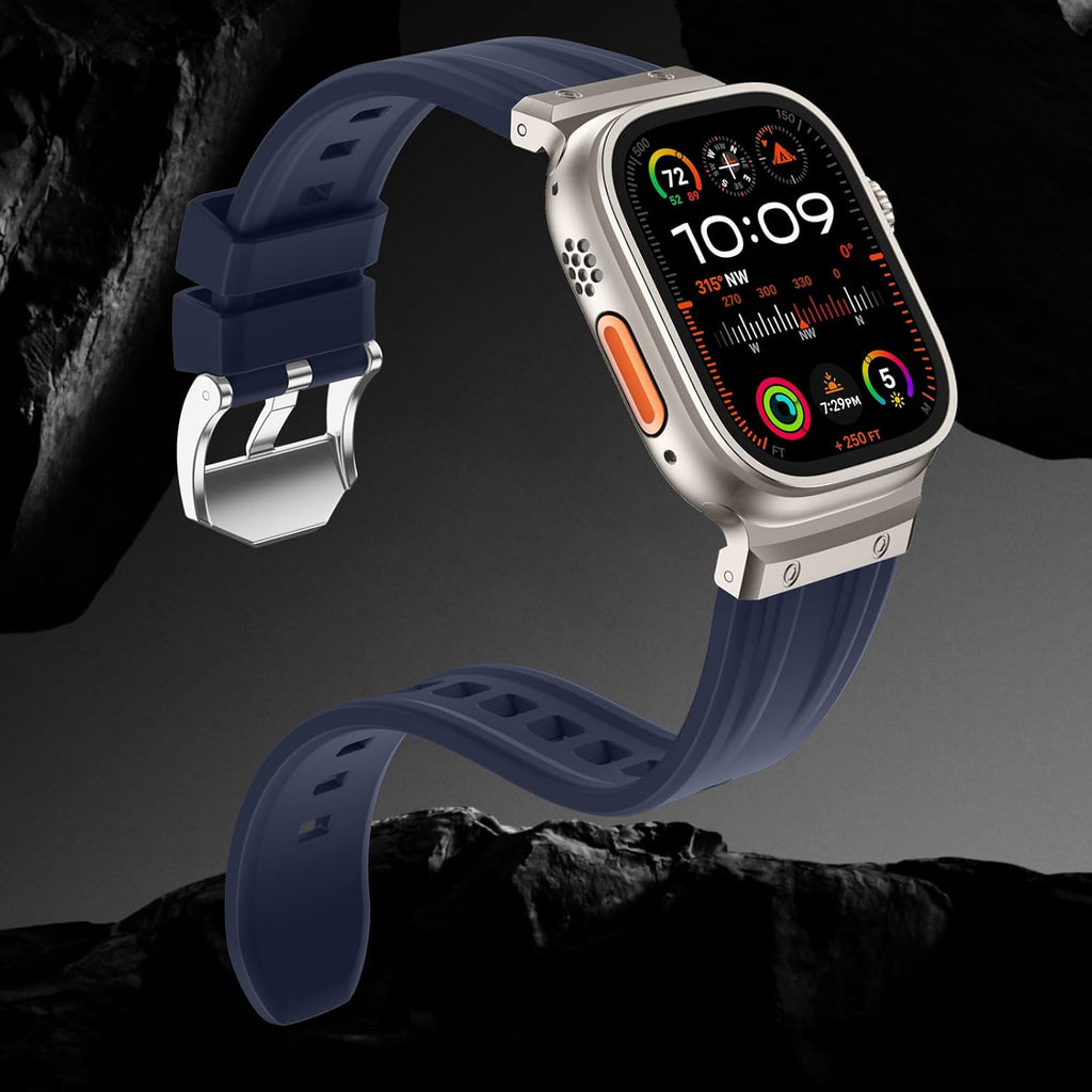 Tasikar Stainless Steel and Silicone Replacement Band Compatible with Apple Watch