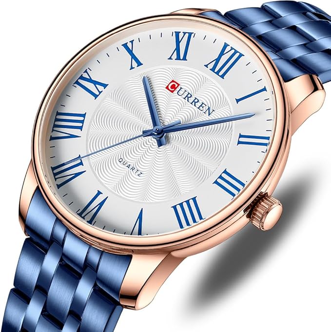 Classic Waterproof Stainless Steel Analog Quartz Watch for Men
