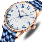 Classic Waterproof Stainless Steel Analog Quartz Watch for Men