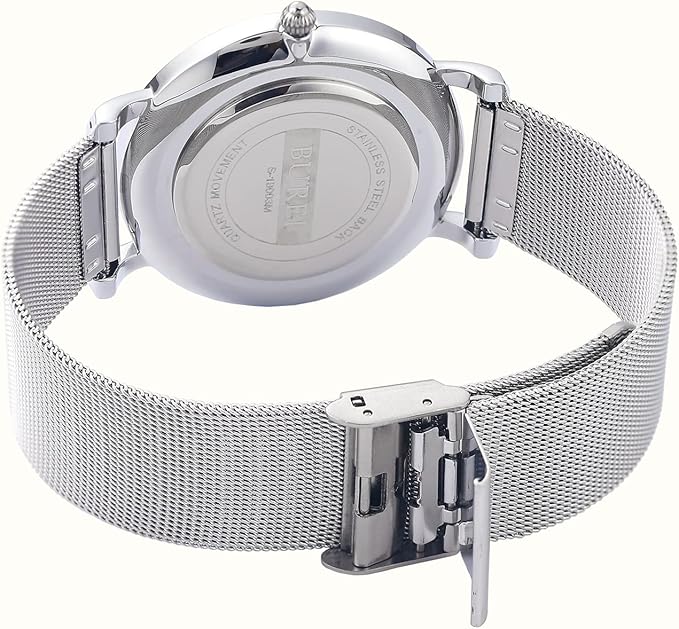 BUREI Men’s Ultra Thin Quartz Analog Watch – Minimalist Stainless Steel Design