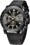 BY BENYAR Men’s Quartz Chronograph Watch – Waterproof, Luminous Big Face