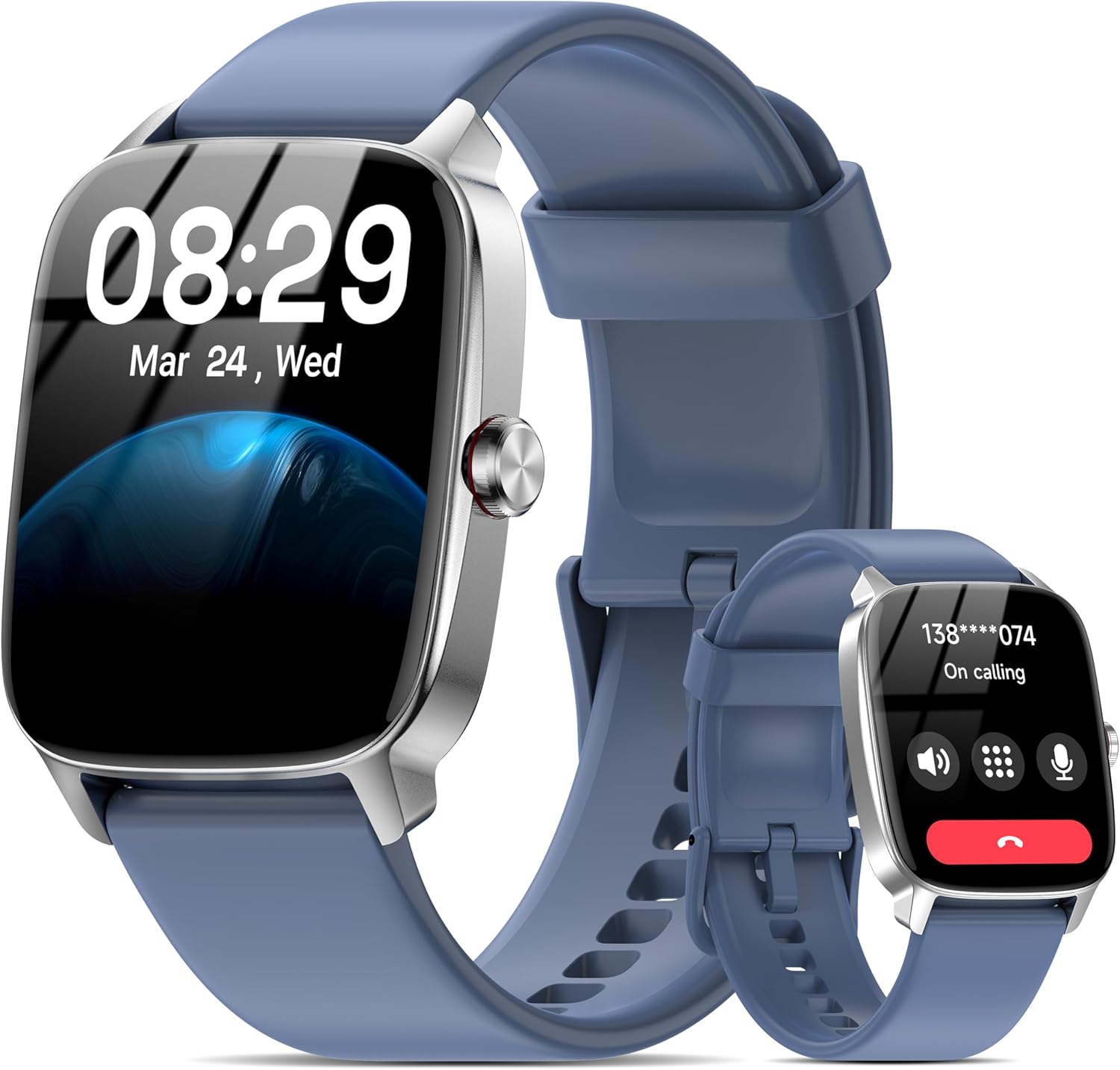 Smartwatch for Men & Women – Bluetooth Call, AI Voice, Fitness Tracker, 120+ Sports Modes