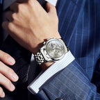 OLEVS Men’s Luxury Chronograph Watch, Stainless Steel, Waterproof