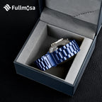 Fullmosa Stainless Steel Band with Case for Apple Watch 45/44/42mm – Blue