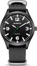 LIGE Men’s Military Sports Watch – 41mm Analog, Nylon Band, Waterproof