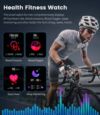ESFOE Military Smartwatch for Men, 1.96″ HD, Calls & Fitness Tracking