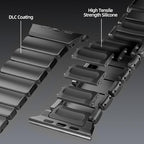 Luxury Titanium Silicone Apple Watch Band – Dual-Layer, Magnetic Clasp