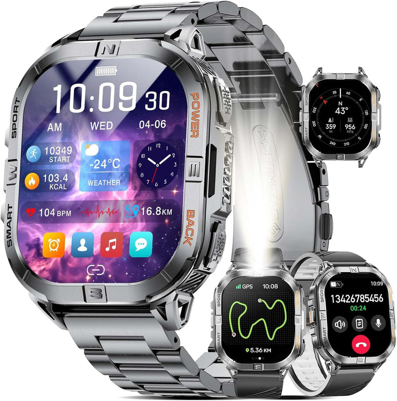LIGE DM6 GPS Smart Watch for Men – 2.13″ AMOLED, 170+ Sports Modes, IP68