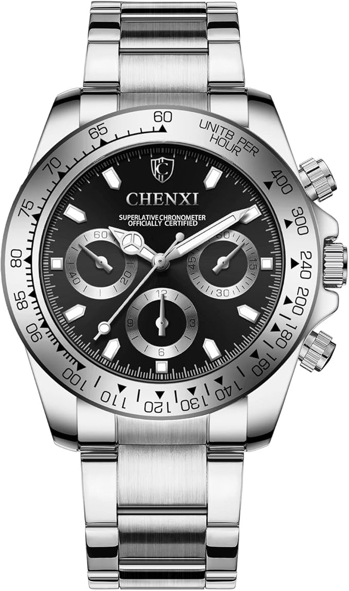 Luxury Stainless Steel Business Casual Watch Elegant Quartz Analog Timepiece