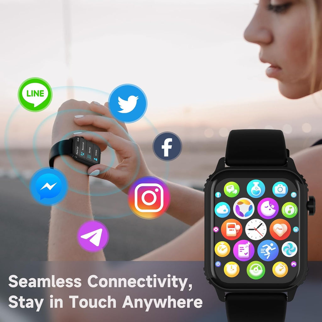 Men’s Smartwatch 120+ Sports Modes – HD Touchscreen, Fitness & Bluetooth