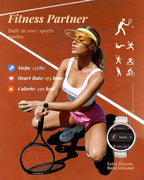 TOOBUR Rose Gold Smartwatch for Women, HD Display, Calling & Fitness Tracking
