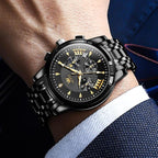 OLEVS Men’s Multifunction Dress Watch – Luminous, Water Resistant, Stainless Steel