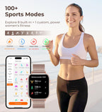 Women's Smartwatch with Call Function & Health Tracking (Iaret, Rose Gold)