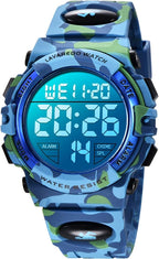 Kids Digital Sport Watch with LED, Alarm & Waterproof