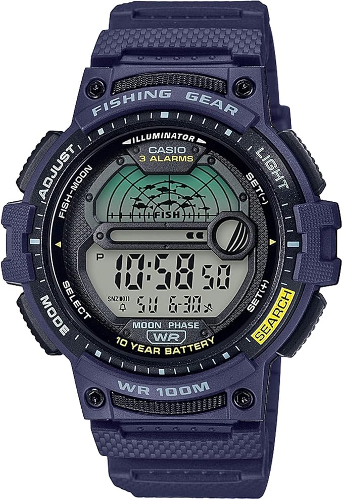 Casio Men's Fishing Timer Quartz Watch with Resin Strap