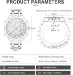 GOLDEN HOUR Men’s Analog-Digital Sport Watch – Stainless Steel, Waterproof