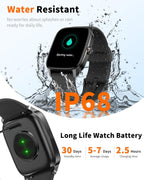 Smartwatch for Men & Women – Bluetooth Call, AI Voice, Fitness Tracker, 120+ Sports Modes