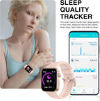 Title: Smartwatch Fitness Tracker Large Display, Waterproof, Heart Rate & Sleep Monitor | Compatible with Android & iPhone