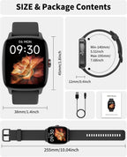 Smartwatch for Men & Women – Bluetooth Call, AI Voice, Fitness Tracker, 120+ Sports Modes