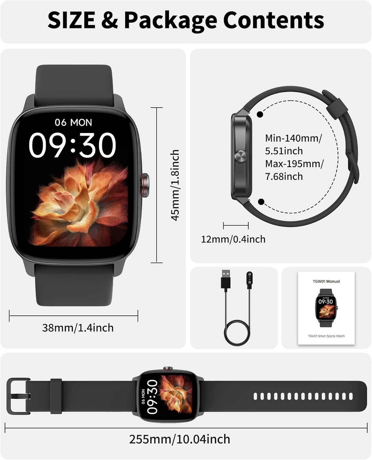 Smartwatch for Men & Women – Bluetooth Call, AI Voice, Fitness Tracker, 120+ Sports Modes